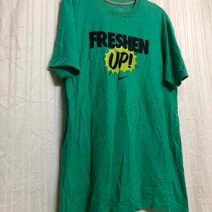 Nike Sea Green Cotton T Shirt