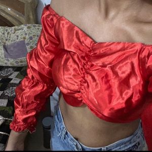 Satin Crop Top