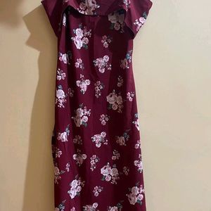 Off Shoulder Flower Printed Kurti♥️