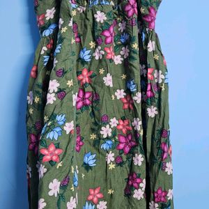 Flower Print Cotton Dress