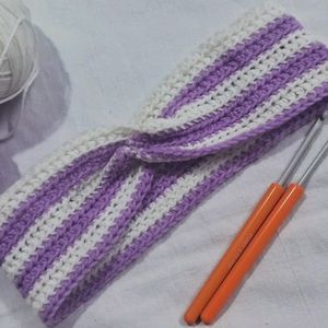 Crochet Cross Hair Band