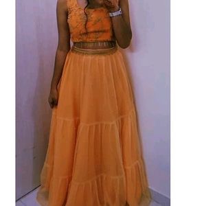 Peach Lehenga Choli ,