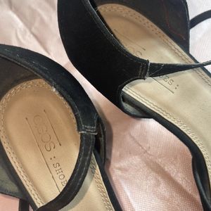 Black Block Heels Front Closed