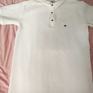 Men White Collar Shirt