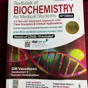 Textbook Of Biochemistry DM Vasudevan