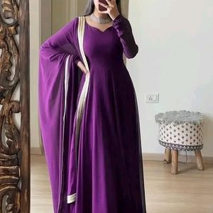 Purple💜💜💜 Ethinic Gown