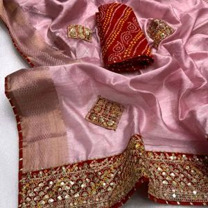 Brand New Cotton Silk Saree With Blouse Piece