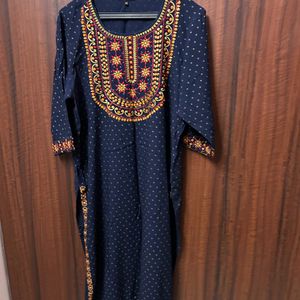 Navy Blue 3xl Kurta