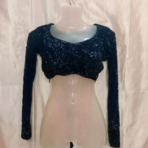 Sexy Backless Sequin Heavy Partywear Blouse