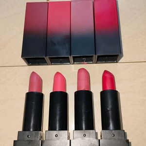 Set of 4 aesthetic lipsticks