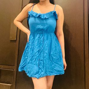 H&M Blue Frill Dress