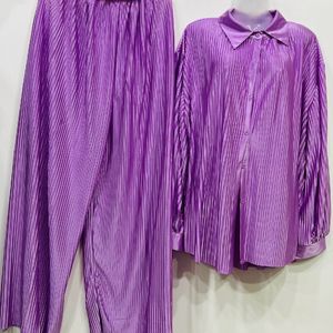 plus size purple cordset