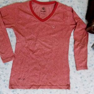 Beneton Red Causal Top L Size