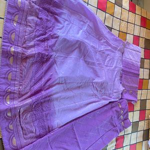 Purple Lehenga Set Unstiched Blouse