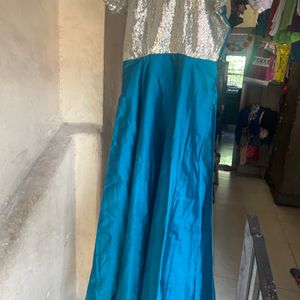 Teal Sequin wedding Reception Gown