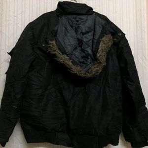 Retrfat Black Hooded Jacket