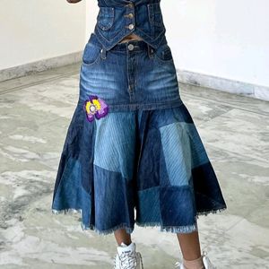 ICE-BERG denim Skirt