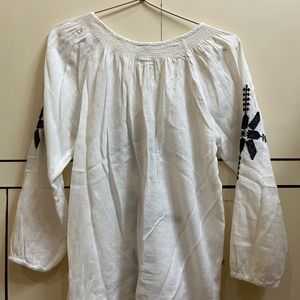 White Cotton Summer Top