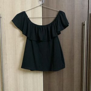 Off Shoulder Black Top From H&M