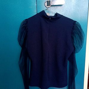 Blue Full Sleeve Top