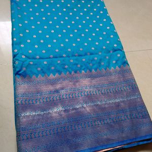 Blue Saree With Blouse