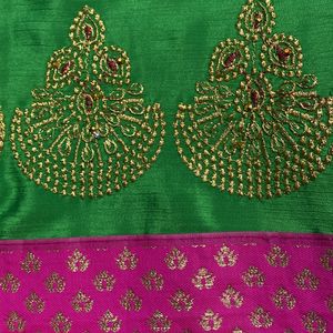 Green Saree With Blouse