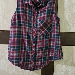 Beautiful Checked Shirt Style Top