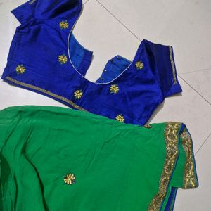 2 Heavy Sarees Combo With Blouses