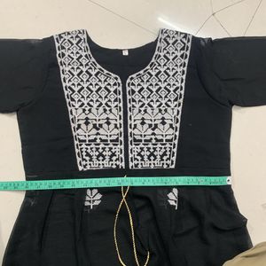 Black Embroidery Work Tunic