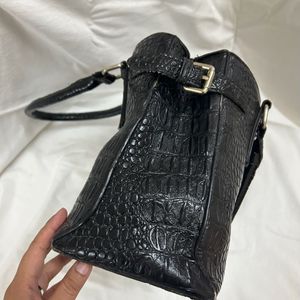 Black croc Handbag