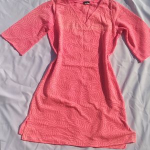 Pink Cute A Line Dress