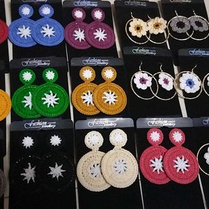 Crochet Earrings/ Dangling Studs.