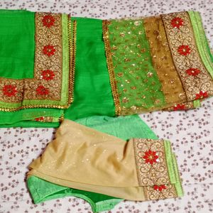 Wedding Saree+Green Bangle Free