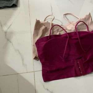 Women Inner Wear Of 2 ( Nude,BURGUNDY)