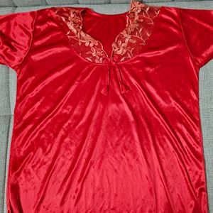 4 Pc Bridal New Nighty Red Color