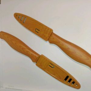 Stainless Steel Knife Pack Of 2 Premium Wood Plast