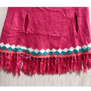 High Neck poncho For girl's