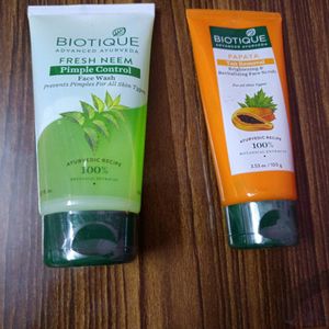 BIOTIQUE FACEWASH & SCRUB