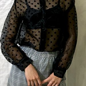 Black Sheer Blouse/Shirt