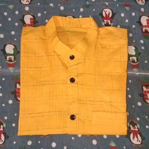 Golden/Yellow Paper Cotton Shirt