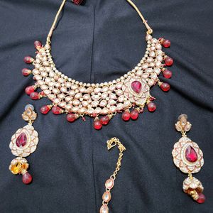 Red Color Stone Bridal Jewellery