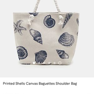 New Savana Large Size Printed Shells Tote Bag