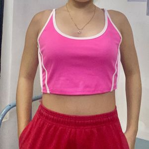 Pink Crop Top