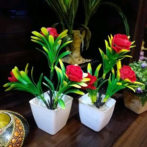 🆕️ Artificial Flower Vase Set Of 2 Small