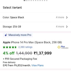 Space Black iPhone 14 Promax Of 256gb Ram🖤🎀