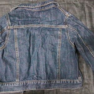 Denim Crop Jacket- Dull Blue Wash