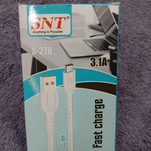 SNT. DATA TRANSFER AND CHARGING CABLE  FAST CHARGING  AVAILABLE 3.1A. 1YEAR WARRANTY