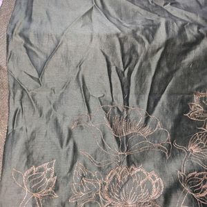 Dark Green Embroided Dupatta