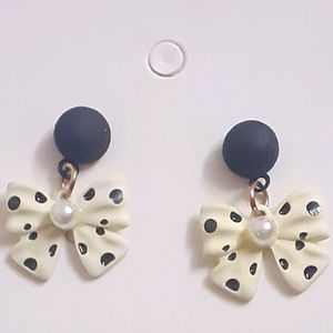 Black And White Earrings