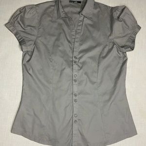 Y2K Grey Fitted Shirt